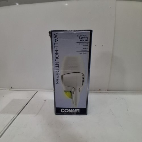 CONAIR WALL-MOUNT HAIR DRYER WITH BUILT-IN NIGHT LIGHT AND 2 HEAT & SPEED SETTINGS - 1600W - WHITE (MODEL: 134NR) image 4