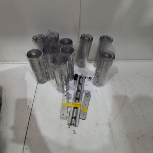 10PC VEVOR CLEAR PVC STRIP CURTAIN -60" X 84" - (MODEL:0PV0) image 2