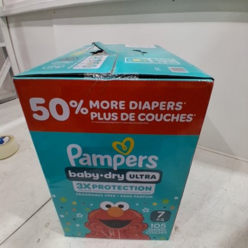 105PK PAMPERS BABY DRY ULTRA 3X PROTECTION - SIZE 7 image 3