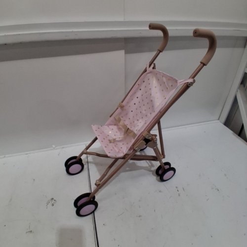 LULLABABY FOLDABLE FRAME STAR-PRINT DOLL STROLLER - 23" - PINK - (MODEL: LBY7650CIZ) image 2