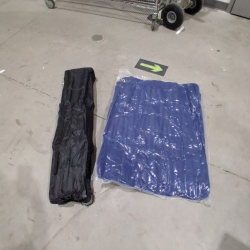 ARAER WIDE CAMPING COT FOLDING BED WITH PAD - 28" X 73" - BLUE/BLACK (MODEL: A043-002-001) image 2