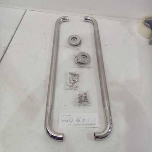 2PK ANTI SLIP SHOWER GRAB BARS - 24" - STAINLESS STEEL image 2