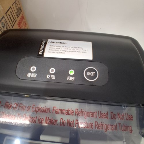 EUHOMY COUNTERTOP ICE MAKER MACHINE - MAKES 26LBS PER DAY - BLACK (MODEL: IM-06D) image 2