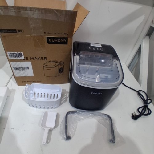 EUHOMY COUNTERTOP ICE MAKER MACHINE - MAKES 26LBS PER DAY - BLACK (MODEL: IM-06D) image 3
