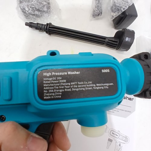 SEESII CORDLESS HIGH PRESSURE WASHER - 20 V, 100W - BLUE (MODEL: S005) image 4