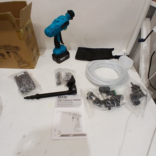 SEESII CORDLESS HIGH PRESSURE WASHER - 20 V, 100W - BLUE (MODEL: S005) image 5