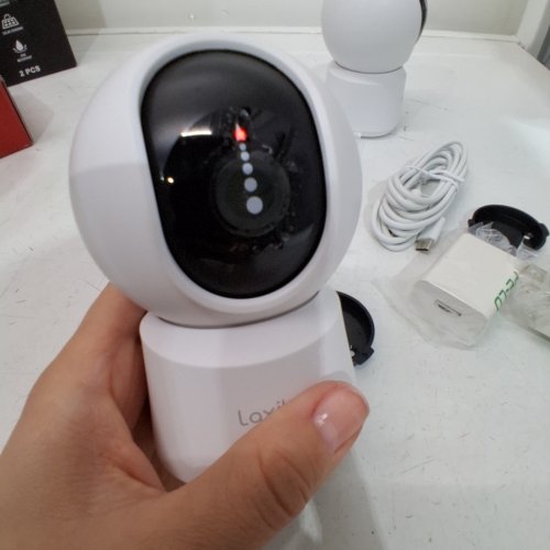 2PK LAXIHUB 360° VIEW 2K SMART CAMERA WITH PHONE APP, PAN/TILT, MOTION/SOUND DETECTION, NIGHT VISION & TWO-WAY AUDIO - WORKS WITH ALEXA (MODEL: P2T-2PC) image 2