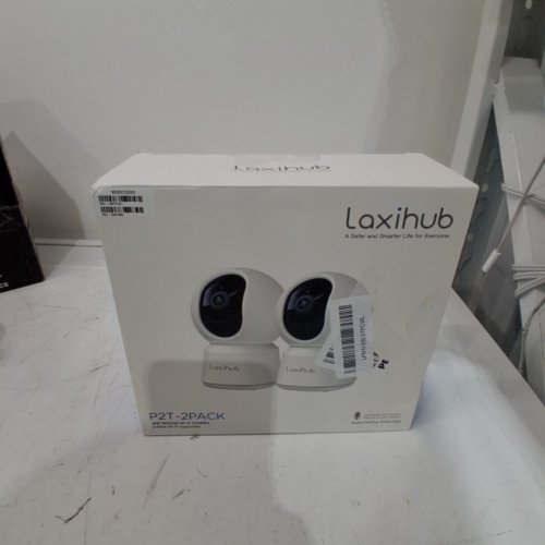 2PK LAXIHUB 360° VIEW 2K SMART CAMERA WITH PHONE APP, PAN/TILT, MOTION/SOUND DETECTION, NIGHT VISION & TWO-WAY AUDIO - WORKS WITH ALEXA (MODEL: P2T-2PC) image 4