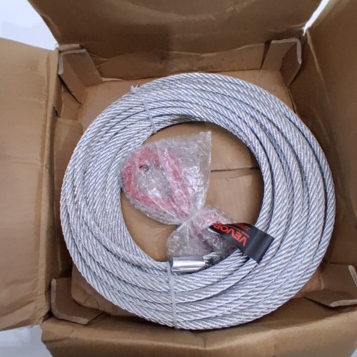 GALVANIZED STEEL WINCH CABLE - 15.200 LBS STRENGTH - 3/8" X 100FT - SILVER (MODEL: JLGS9.5-30) image 3