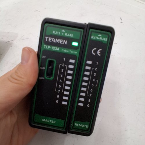 TESMEN NETWORK CABLE TESTER FOR RJ11 RJ45 - GREEN/BLACK (MODEL:TLP-123A) image 2