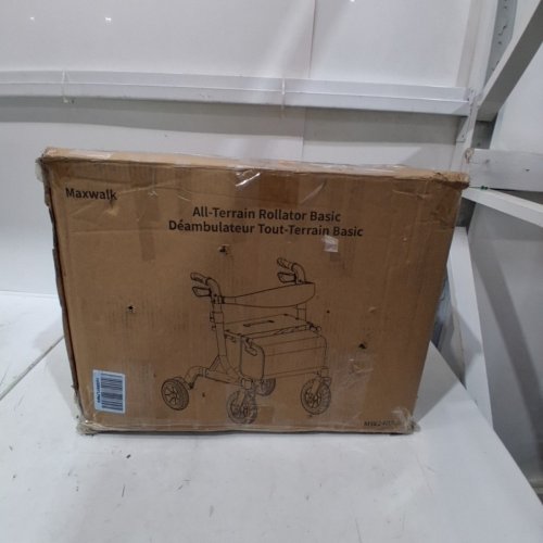 MAXWALK ROLLATOR WALKER WITH SEAT AND BACKREST - 10" - 300 LBS CAPACITY - RED (MODEL: MW2401) image 5