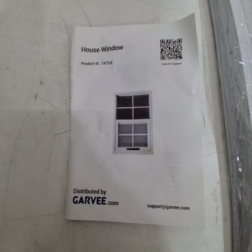 2PC GARVEE FLUSH MOUNT HOUSE WINDOW - 14" X 21" - WHITE (ITEM: PTH_335NTUPV) image 2