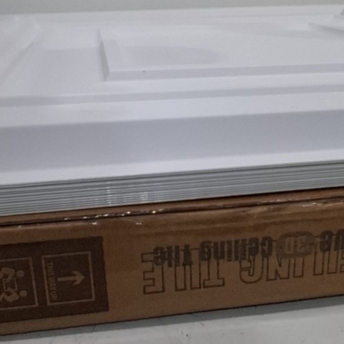 12PK ART3D CEILING TILES, DECORATIVE PLASTIC CEILING TILES - 2FT X 2FT - WHITE image 4