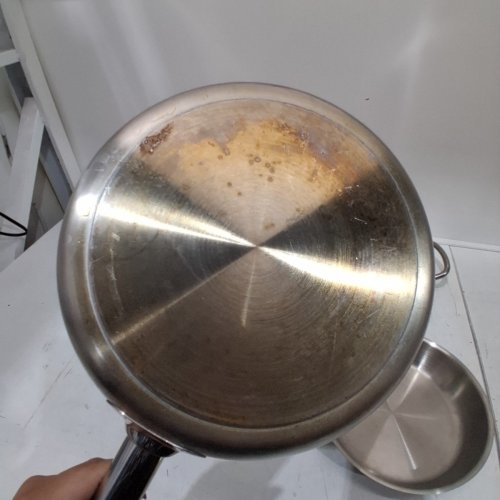 3PK STAINLESS STEAL FRYING PANS - 12"/10"/8" - SILVER image 4