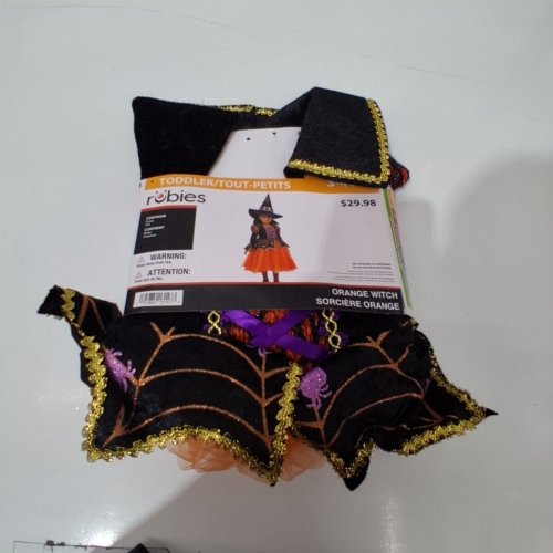 2PC TODDLER RUBIES ORANGE WITCH COSTUME - 3-4T - ORANGE/BLACK/PURPLE image 2
