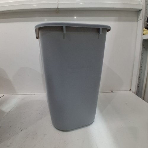 RUBBERMAID COMMERCIAL DECKSIDE PLASTIC WASTEBASKET - 7GAL - GREY (MODEL:2956) image 2