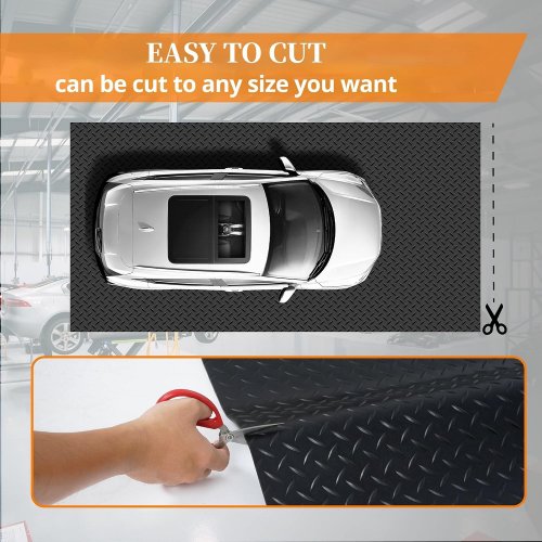 FORIY HEAVY DUTY NON SLIP FLOOR MAT - 3.2FT X 16.4FT - BLACK (MODEL:20-0201) image 3