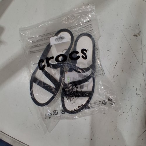 WOMENS CROCS GETAWAY STRAPPY SANDAL - SIZE 10 - WHITE/BLACK (STYLE: 1075488) image 5