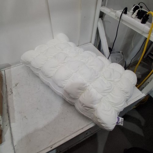 MELLOW COOLING CLOUD DESIGN PUFF PILLOW - KING 20" X 36" - WHITE image 3