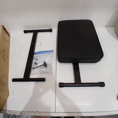 ROCKJAM KB100 ADJUSTABLE PADDED KEYBOARD BENCH, X-STYLE, BLACK image 2