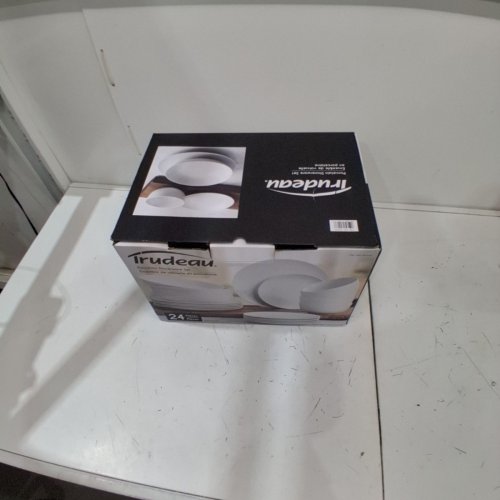 24PC TRUDEAU PORCELAIN DINNERWARE SET - WHITE (MODEL-1652324) image 5