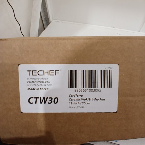 TECHEF CERATERRA 12" NONSTICK WOK/STIR-FRY PAN, OVEN & DISHWASHER SAFE - SIVLER GREY (MODEL: CTW30) image 2
