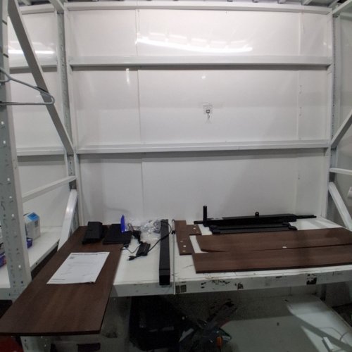 HUANUO HEIGHT ADJUSTABLE ELECTRIC STANDING DESK -40" X 24" - WALNUT DARK BROWN (MODEL: HNESD247WN-100B) image 2