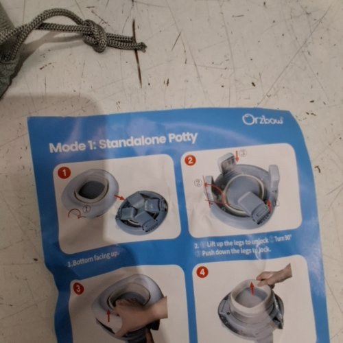 ORZBOW PORTABLE POTTY - WHITE/GRAY image 2
