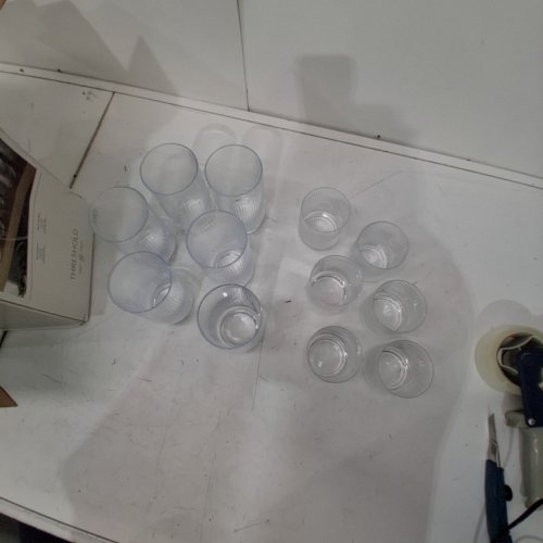 12PC THRESHOLD CASSIN GLASS TUMBLER SET - 20.2OZ/8.4OZ- CLEAR image 3