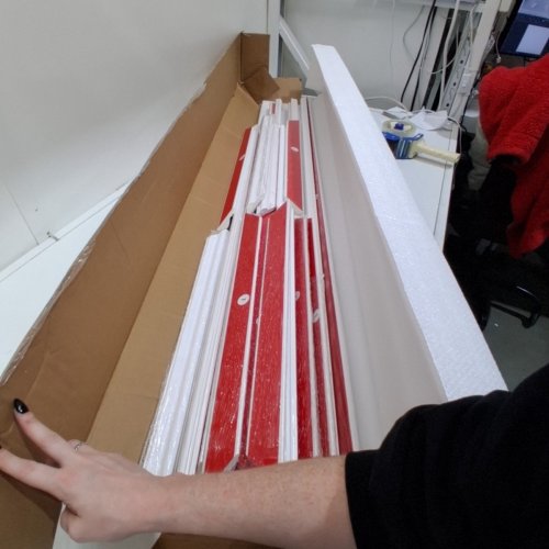 NEATIEASE PEEL AND STICK WALL MOLDING KIT 6-FRAME PRE-MADE LUXE ARCHITECTURAL WALL MOULDING PANEL FRAME - WHITE image 2