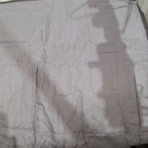 UNBRANDED GRAY QUILTED SQUARE TABLE COVER - 53" X 53" - GREY image 4