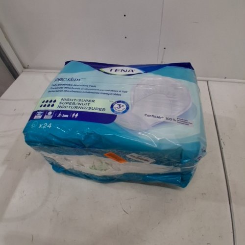 24PK TENA PROSKIN NIGHT SUPER ABSORBENT PADS WITH ADJUSTABLE TABS - WHITE image 4