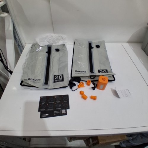 2PK KOSGOO TRAVEL VACUUM STORAGE BAGS WITH PUMP - 20" - GREY (MODEL: SLK-ORG-V2601-S2LGY-US) image 4