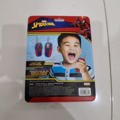 2PK MARVEL SPIDER-MAN LIGHT-UP WALKIE TALKIES - RED/BLUE (MODEL: SM-212.EXV22I) image 3