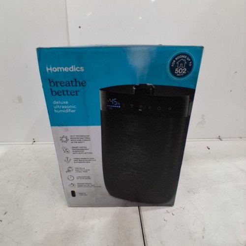 HOMEDICS DELUXE ULTRASONIC HUMIDIFIER WITH AROMA DIFFUSER AND NIGHT LIGHT - 70 HOURS RUNTIME PER TANK - 5.5L TANK - BLACK (MODEL: UHE-WMTF342-BK) image 2