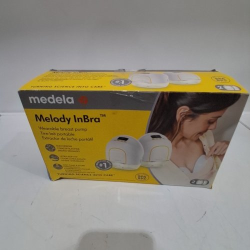 18PC MEDELA WEARABLE BREAST PUMPS - WHITE / YELLOW (MODEL: MELODY INBRA) image 5
