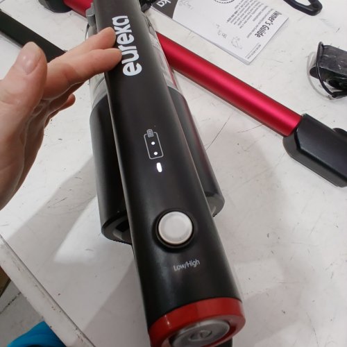 EUREKA RAPIDCLEAN LIGHTWEIGHT CORDLESS VACUUM CLEANER WITH LED HEADLIGHTS RECHARGEABLE LITHIUM-ION BATTERY - RED (MODEL: NEC100C) image 2