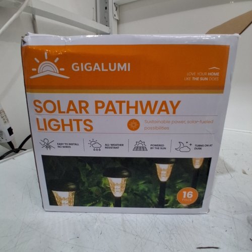 7PK GIGALUMI SOLAR PATHWAY AND DRIVEWAY LIGHTS - BLACK image 2