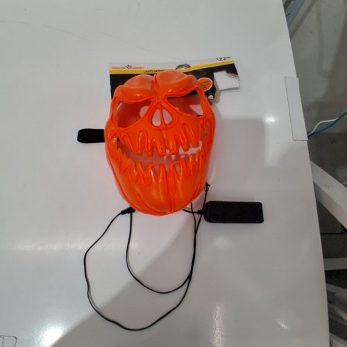 WAY TO CELEBRATE! LIGHT-UP JACK-O-LANTERN MASK - ORANGE image 2