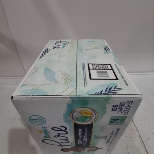 128PK PAMPERS PURE PROTECTION HYPOALLERGENIC UNSCENTED 100% LEAKPROOF DISPOSABLE DIAPERS - NEWBORN image 4