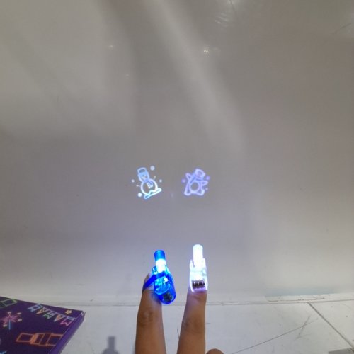 21PC HALLOWEEN PARTY FINGER LED LIGHTS - ASSORTED DESINGS/COLORS image 2