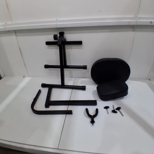 AUGIOTH ADJUSTABLE HEIGHT GUITAR SEAT WITH BACKREST - 22.5"-30" - 350LB MAX - BLACK image 3