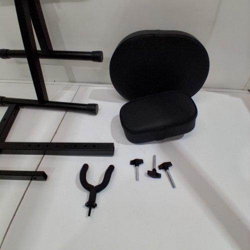 AUGIOTH ADJUSTABLE HEIGHT GUITAR SEAT WITH BACKREST - 22.5"-30" - 350LB MAX - BLACK image 4