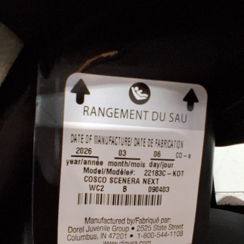 COSCO SCENERA NEXT CONVERTIBLE CAR SEAT - BLACKOUT (MODEL: 22183C-KOT) image 2
