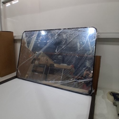 BEAUTYPEAK RECTANGLE WALL MIRROR WITH ALUMINUM ALLOY FRAME- 26" X 38"- BLACK image 2
