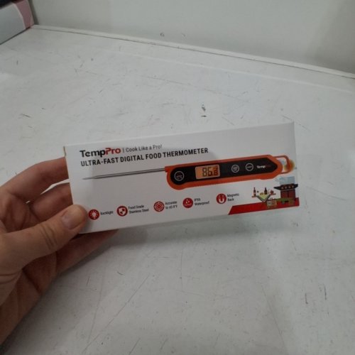 TEMPPRO DIGITAL MAGNETIC WATERPROOF KITCHEN FOOD MEAT THERMOMETER - 572° MAX TEMP - ORANGE / BLACK image 3