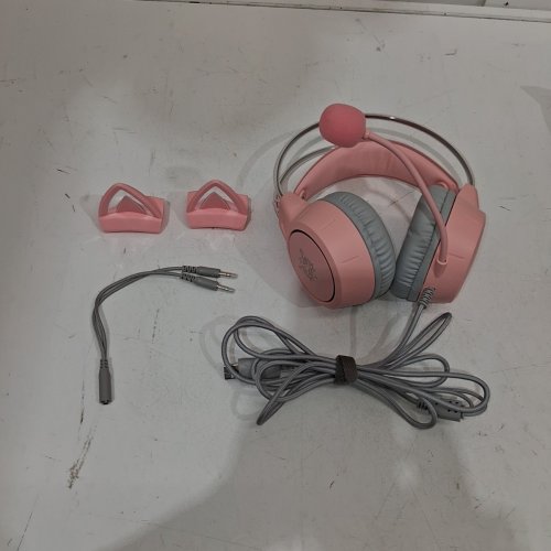 ONITOON LIGHTWEIGHT RGB WIRED GAMING HEADSET WITH REMOVABLE CAT EARS - PINK - (MODEL: X15 PRO) image 3
