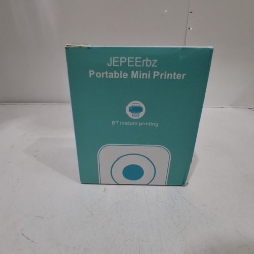 JEPEERBZ PORTABLR WIRELESS BLUETOOTH COMPACT PORTABLE MINI INKLESS PRINTER - WHITE/BLUE image 4