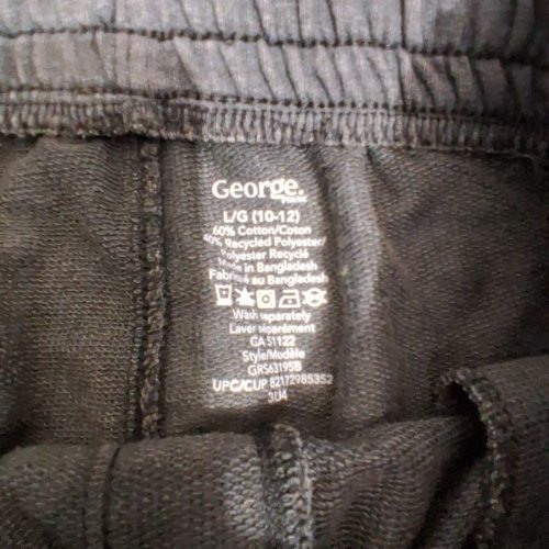 GEORGE BOYS WASHED SHORTS - LARGE (10-12) - GREY image 3
