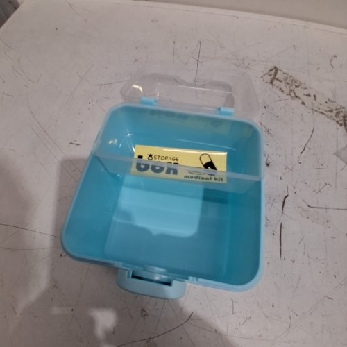 GENERIC PLASTIC STORAGE BOX - 6" X 6" X 6" - BLUE / CLEAR (MODEL : PON47CF6C9X38S8H8I3) image 3